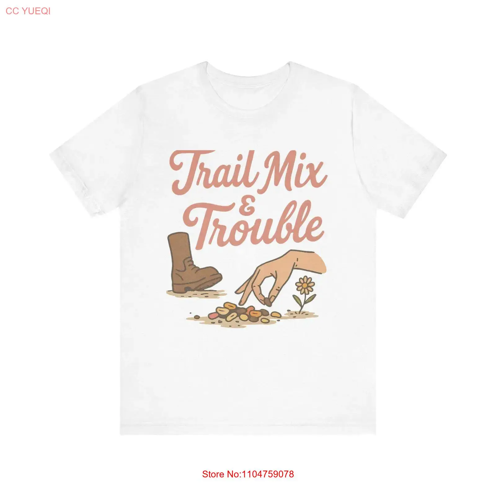 Trail Mix - Camiseta Trail Mix Trouble, divertida, para